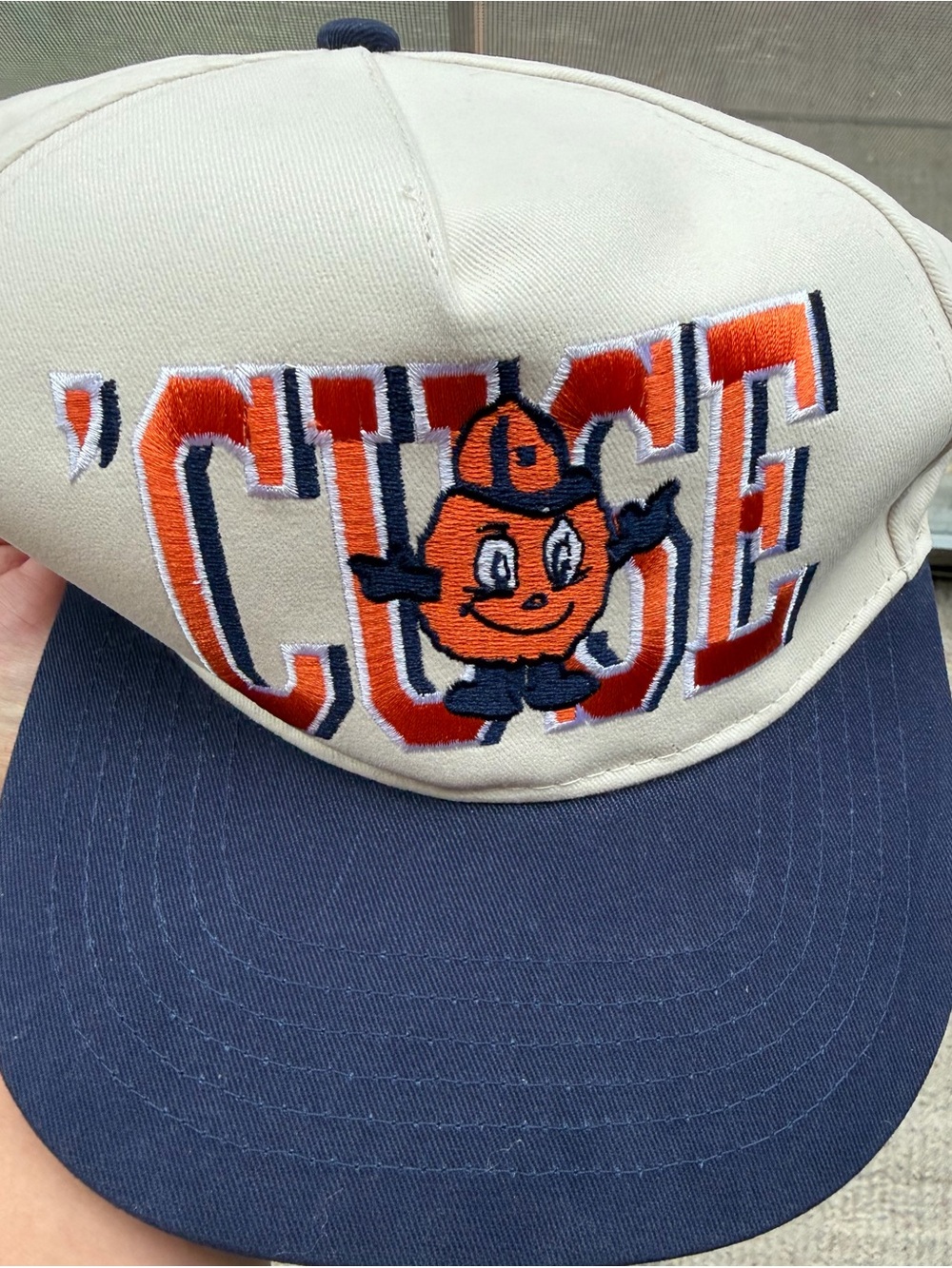 Syracuse Orange Two-Tone Logo Baseball Cap - Orange/Navy